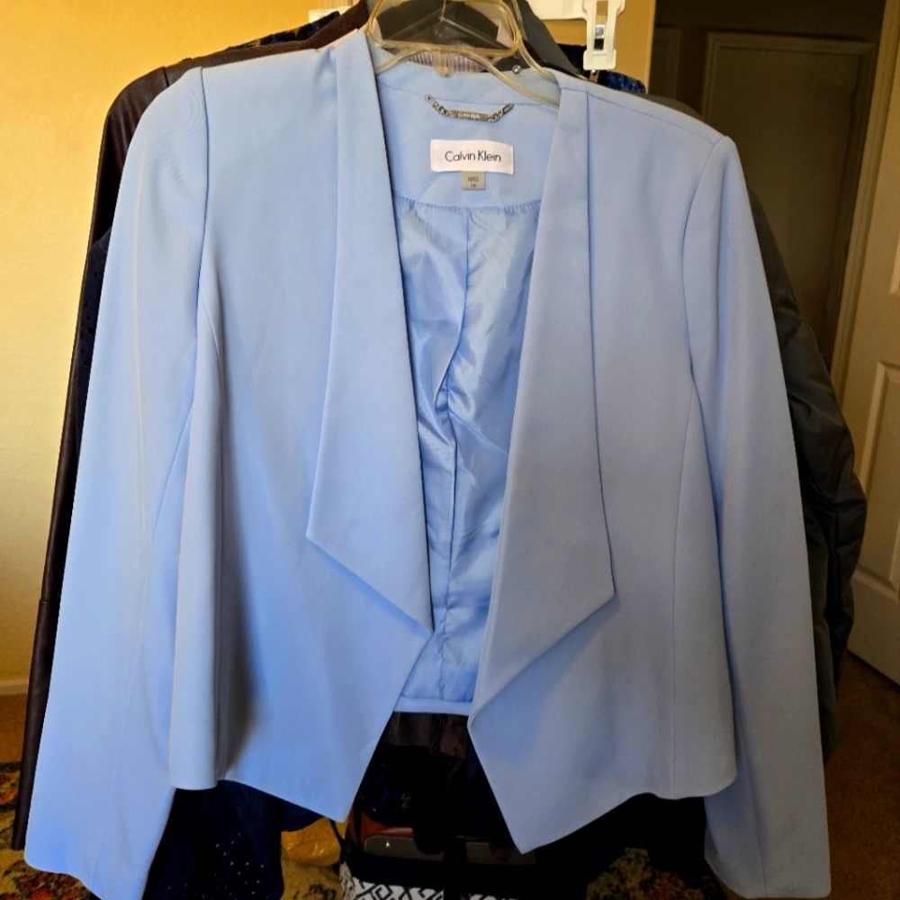 Calvin Klein baby blue blazer